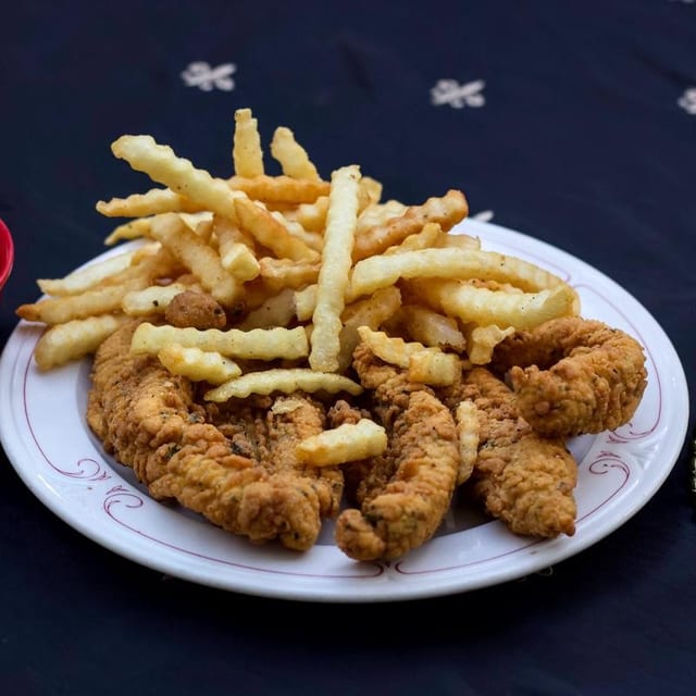 Chicken Tender with Fries.